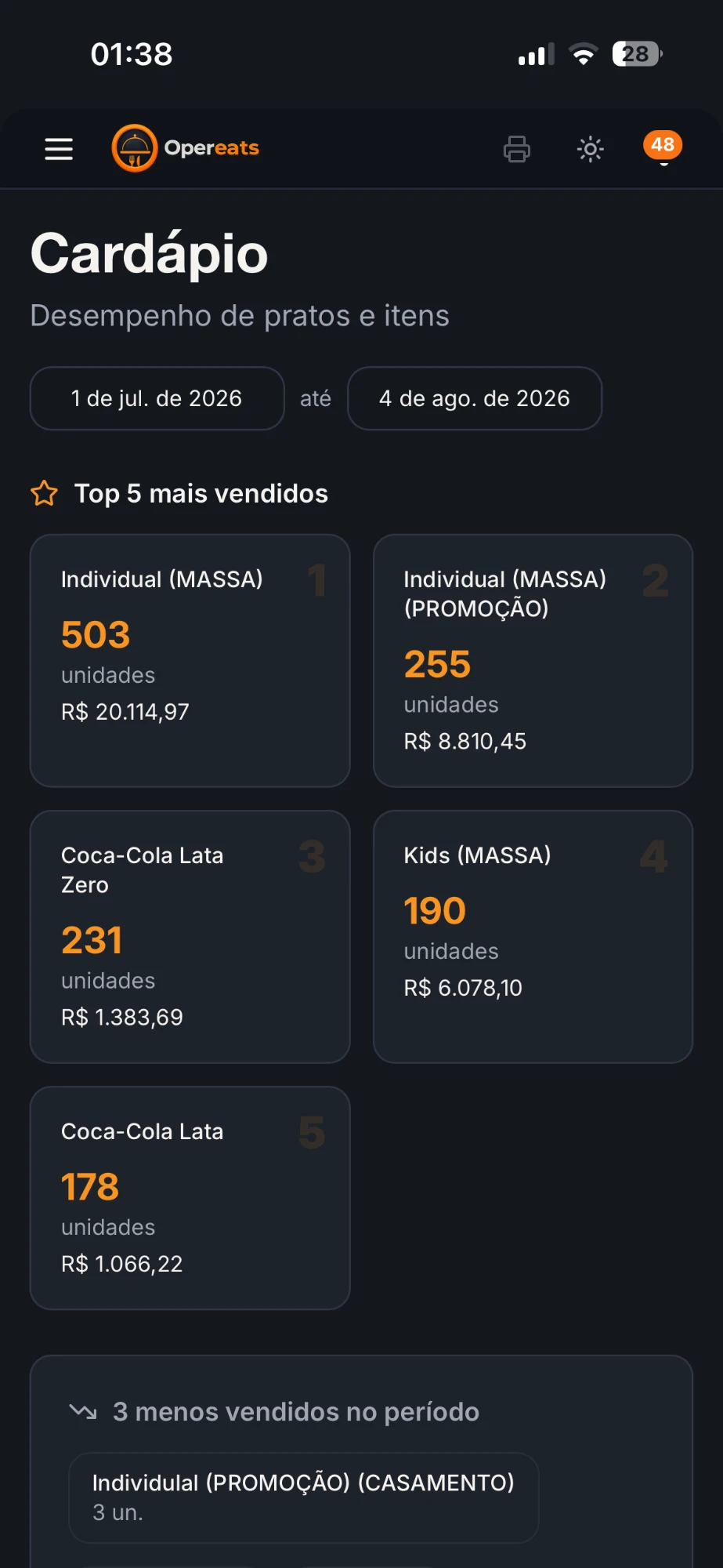 Cardápio