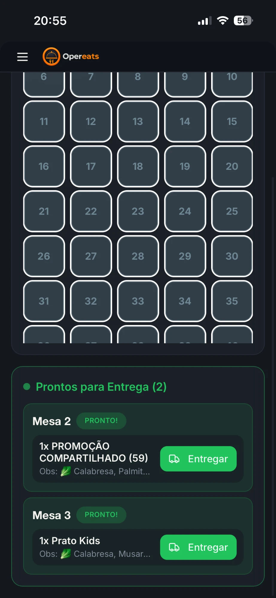 Prontos para entrega